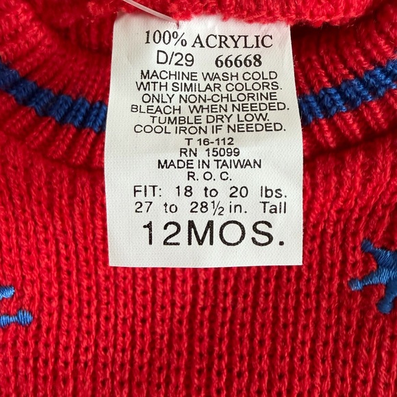 UNISEX Sweater and Pants Set Red White Blue Knit Top Quilted Plaid Bottoms NEW - Picture 11 of 15